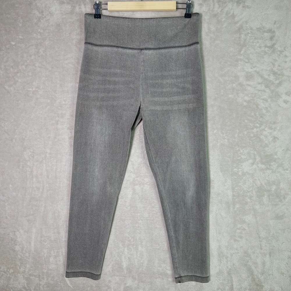 Soft‎ Surroundings Gray Easy Going Pull On Stretch Leggings Medium Pants Comfort